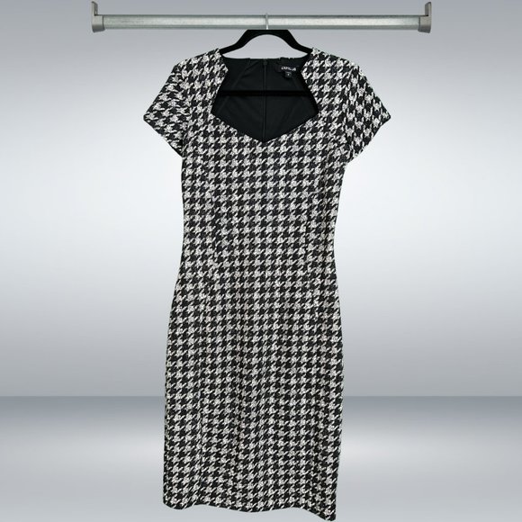 B&W houndstooth print professional dress L/XL / US12